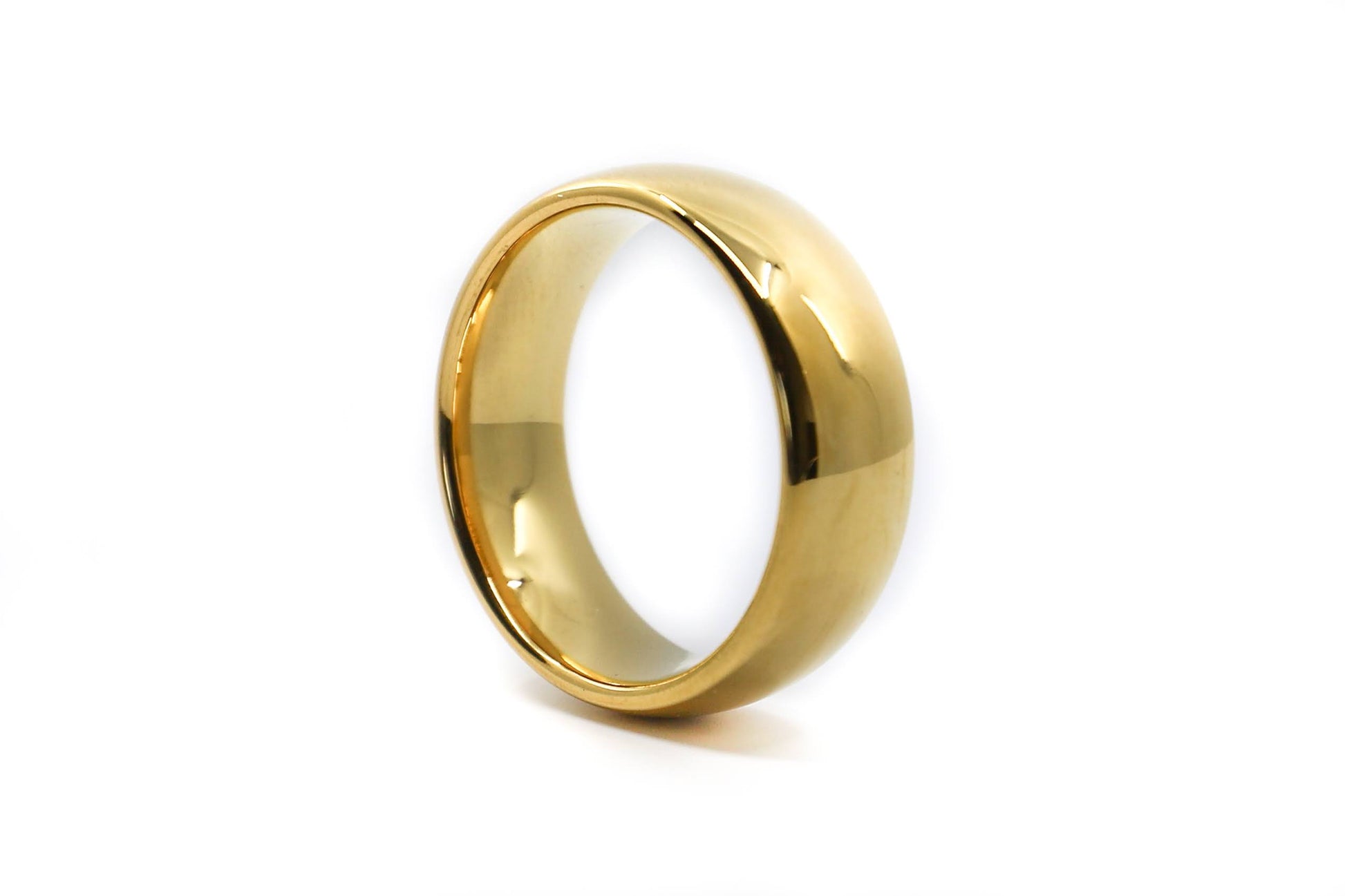 gold mens wedding band