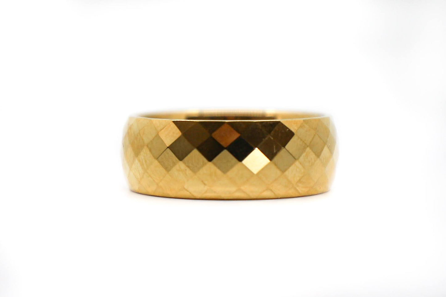 pattern gold mens ring