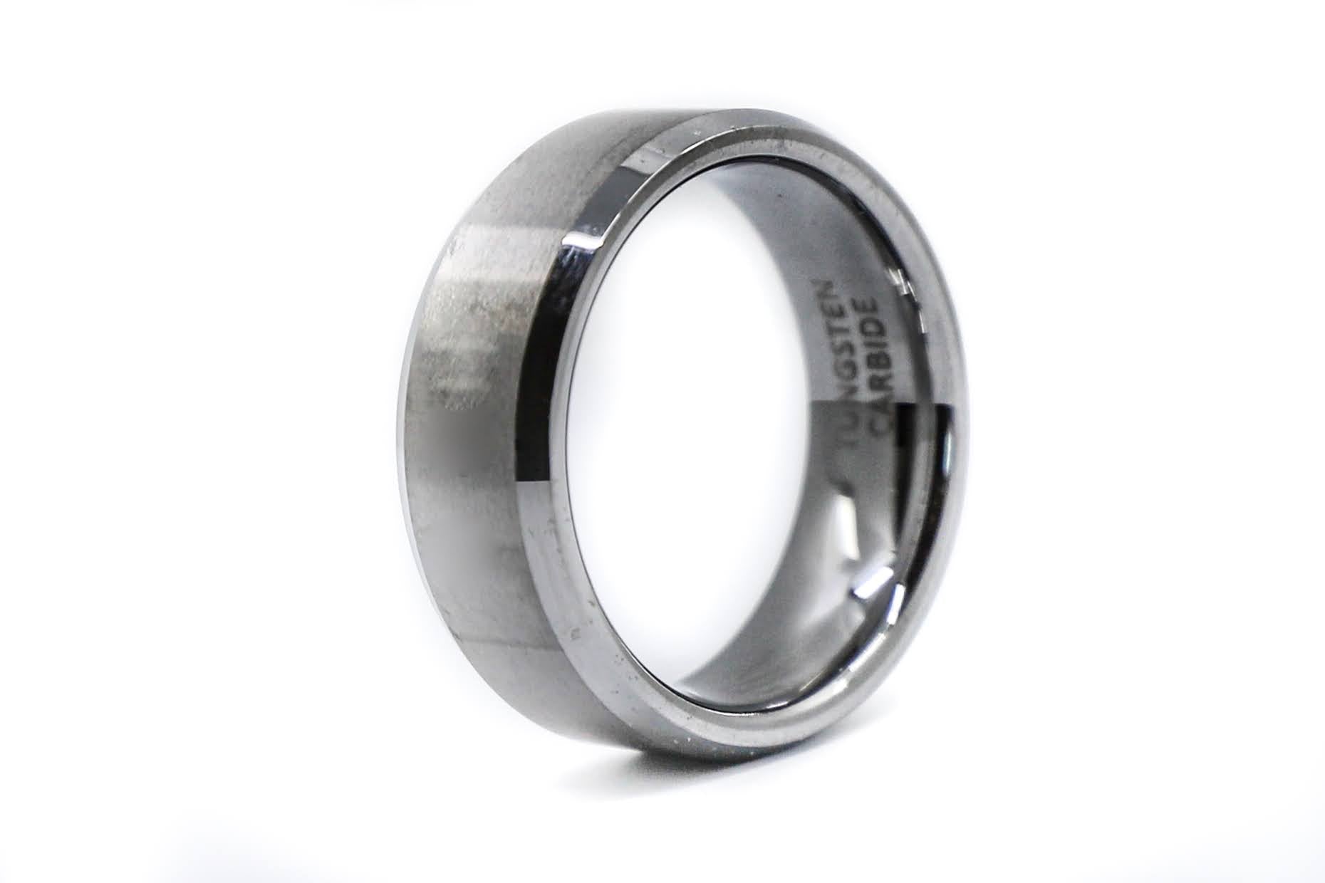silver mens wedding ring