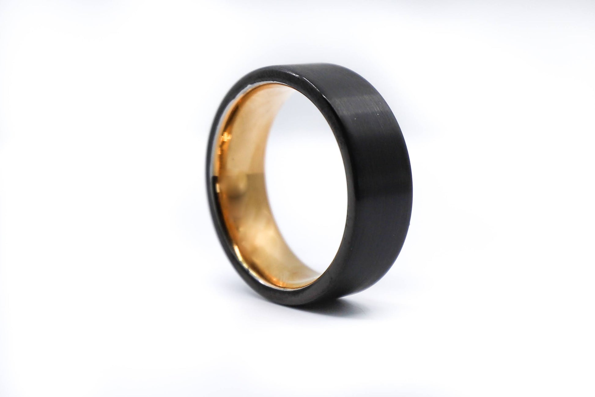 black and gold mens wedding band