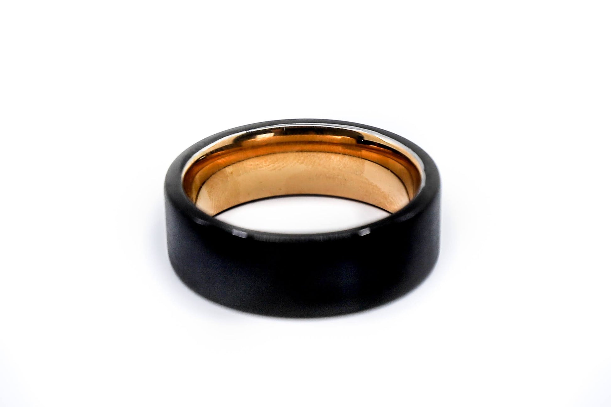 black and gold mens wedding band