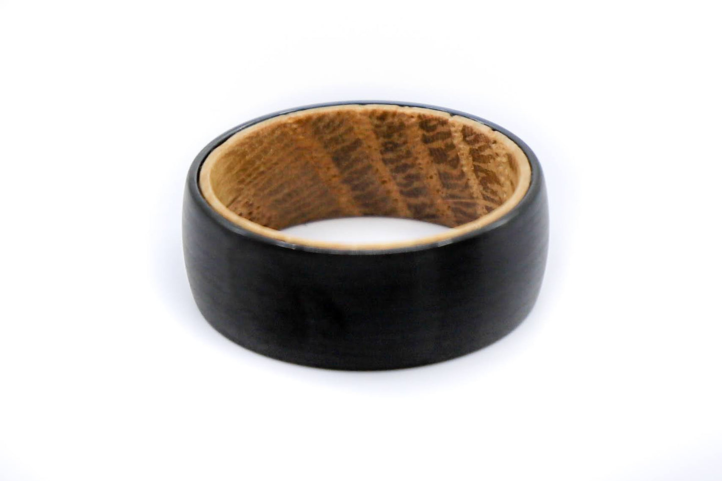 tennessee whiskey barrel wood ring with black band